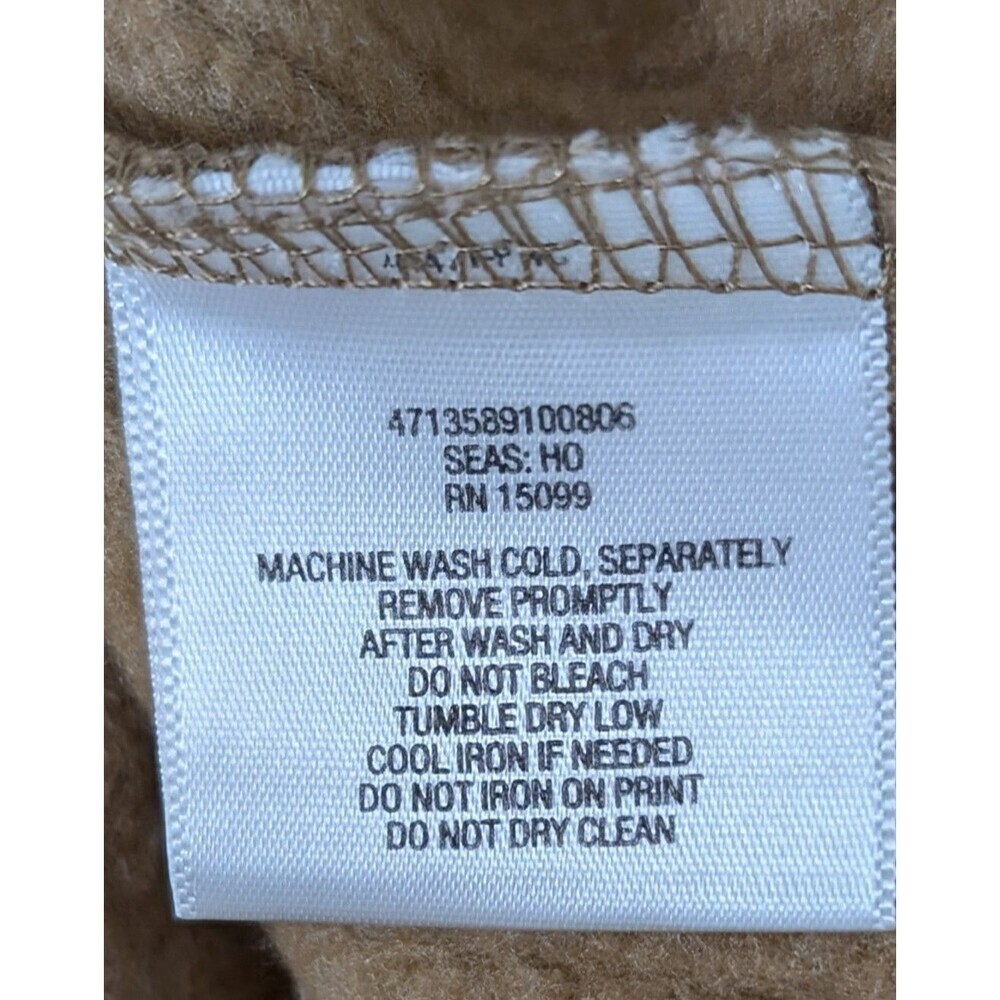 Vintage Covington Sears V-Neck Knit Sweater Khaki Tan Men’s Large - Picture 4 of 6